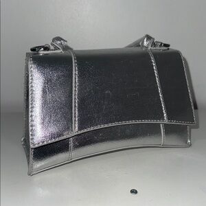 SHEIN Silver Clutch with Chain Strap